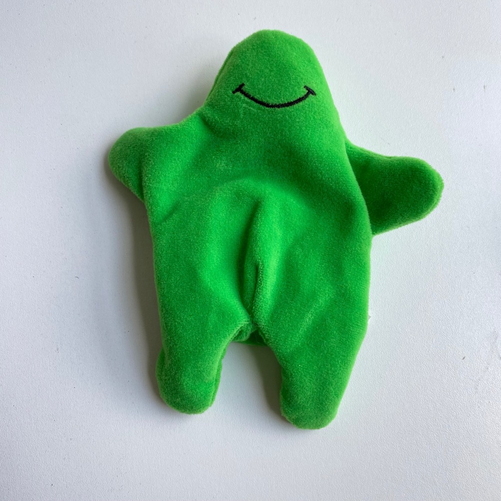 Disney Flubber 7" Plush Bean‎ Bag "The one without sound" Green Smiling Toy Kids